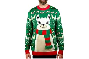 SHIRTGEIL Maglione Natalizio da Uomo e da Donna T-Rex Sweater