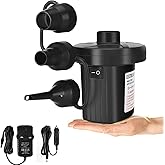 Jsdoin Electric Air Pump,220-240V/130W High Power Electric Air Pump for Air Bed Mattress Inflatables Paddling Pool Beach Toys