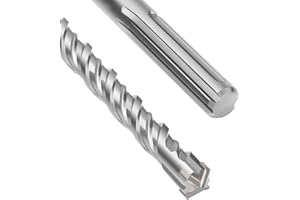 MOXPIFY SDS Max - Broca para hormigón (16 x 340 mm, con 4 cortes de metal duro y doble hélice), para hormigón, piedra, piedra natural