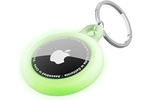 oakxco Silikonowy brelok do Airtag, uchwyt na Airtag z brelokiem, etui na AirTag, urocze akcesoria dla dzieci, bagaż, obroża dla psa, samochód, kompatybilny z etui Apple Airtag, świecący w kolorze