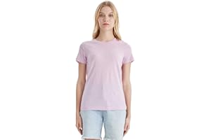 Merino Protect Camiseta 100% Lana Merino para Mujer Cuello Redondo Manga Corta Resistencia A Olores Capa Base para Viaje Senderismo Camiseta Interior