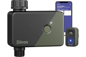 Diivoo Bewässerungscomputer WLAN, Wasser Zeitschaltuhr für Bewässerung Kompatibel mit Smarte App, Sprachsteuerung von Alexa, RFID-Technologie, 6 Zeitplänenund, Automatische Bewässerungsuhr für Garten