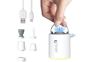 FLEXTAILGEAR Tiny Pump, Air Mattress Pump, Long Endurance Battery, Camping Air Pump USB Rechargeable for Pool Floats Air Bed Air Mattress Swimming Ring Vacuum Storage Bags