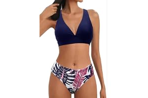 Dam V-ringning Triangel Topp Push-up BH Vadderad Sidorem Medium Botten Bikini Set Strand Tvådelad