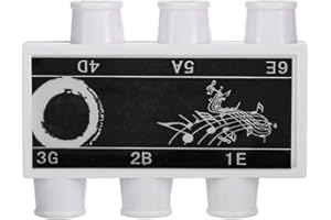 EUJGOOV Guitar Pitch Pipe Tuner Pitch E B G D A E Plastic Tuner Pitch Tuner Pitch Pipe 6 Tones with a Carring Case Guitar Musical Instrument Accessory
