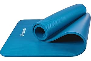 ScSPORTS® Tapis d'Exercice - 190x80x1,5 cm, Épais, Léger, Antidérapant, NBR, Sangle de Transport, Plusieurs Couleurs - Tapis de Fitness, Pilates, Yoga, Gymnastique, Exercice, Sport (Noir)