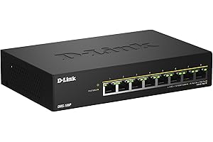 D-Link DMS-108P 8-Port Multi-Gigabit Unmanaged PoE Switch – 2.5GbE, 230W Power Budget, 802.3af/at/bt, Fanless, Plug & Play, Metal Housing, IGMP Snooping, QoS, Green Ethernet