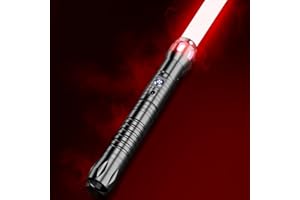 Lischwert Sable de luz,sables de luz con RGB 15 Colores 10 Fuentes de Sonido,sables de luz de Duelo con Mango de Metal y Hoja reemplazable, sables de luz para Adultos, niños