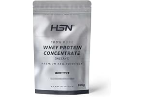 HSN RAW - koncentrat białka serwatkowego | Whey Protein Concentrate 80% | Wspomaga rozwój masy mięśniowej | Dla wegetarian, bezglutenowy, sojowy, neutralny smakowo, 500 g