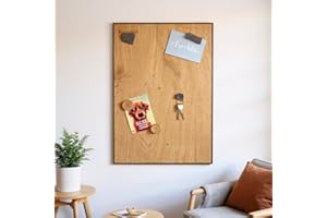 ‎STEINMINE - DESIGNMANUFAKTUR Magnettafel aus echtem Eichenholz (80 x 61 cm) – starke Magnetkraft & edles Design – Magnetboard für Küche, Büro & Flur – einfache Montage – verschiedene Größen
