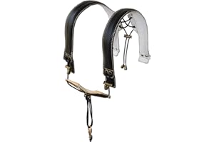 adorence Saxophone Strap - Handmade Stress Free Extended Shoulder Strap for Saxophone, Tenor, Alto and Baritone - Black