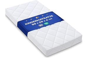 Totsy Baby Matelas Bebe - 50x90 cm pour lit Bebe Berceau couffin nacelle et Lits Parapluie 50 x 90 avec Housse Enfant Protection Contre l'humidité Oeko-Tex