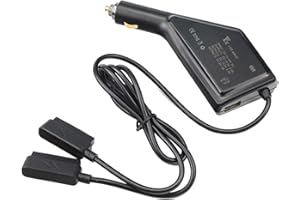 Yangers DJI Mavic Pro Platinum Auto-Ladegerät Kfz, DJI Mavic Pro Kfz-Ladegerät Adapter USB Für 1 Flug Batterie + 1 Fernbedienung Parallele Aufladung im Auto