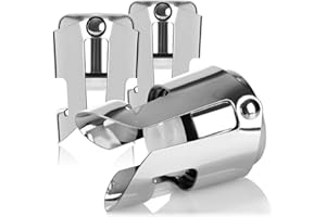 COM-FOUR® 3x tapón de botella de champán, tapón reutilizable para botellas de champán, vino y champán, tapón de botella de ajuste universal