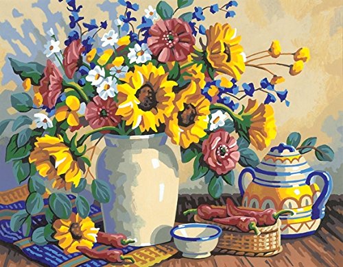 Maße paintsworks Malen nach Zahlen Sunflower Still Life Farbe Set