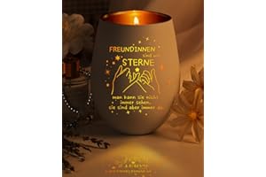 ‎FUNISTREE Windlicht mit Gravur Geschenke für Beste Freundin, Teelichthalter für Freundin Weihnachten, Windlicht Glas mit Spruch, Adventskalender für Frauen Freundinnen BFF Wichtelgeschenke