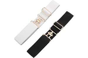 PEUTIER 2pz 3,81cm Cintura Equestre Elastica, Attrezzatura da Equitazione con Fibbia a Cinghia Equestrian Belt Comoda Cintura in Vita Cinture da Equitazione Inglese per Donne Sport Equestri a Cavallo