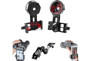 Gosky - Adattatore universale per fotocamera telescopico, allineato rapidamente, compatibile con binocoli monoculari, adatto a quasi tutte le marche di smartphone