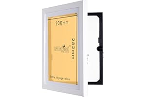 DYNAMIC FRAMES My Little DaVinci Wooden Picture Frame for 50 Artworks | Display or Hang Your Kids Artwork A4 (White)