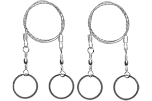 LONGSING Sega filo per sopravvivenza Sega a mano a filo per tasca da 2 pezzi Ideale per attrezzi da sopravvivenza Campeggio da caccia Albero da taglio Kit di emergenza Kit catena