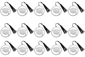 Abaodam 15 unids borla marcapáginas acero inoxidable graduación sombrero diseño exquisito papelería libro etiqueta para el hogar escuela oficina lectura