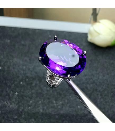Bague Ajustable En Améthyste Naturelle - Pierre Brute Violette - Bijou élégant Soirée Ou Quotidien - Cadeau Femme