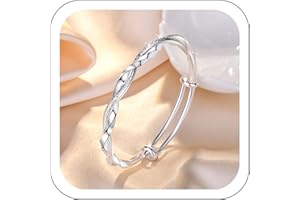 Jmwedia Leaf Shape Bracelet 925 Sterling Silver Bracelet for Women Fashion Simple Adjustable Bracelets Bangle Bracelets Gifts Birthday Christmas Thanksgiving Day