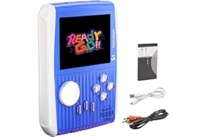 FIOTASY Kids Handheld Game Console Built-in 666 Games, Travel-friendly Video Gaming Console with Rechargeable Battery, Handheld Video Game Console with Color Screen, Handheld Game for Boys Girls