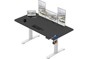 ‎TRIUMPHKEY TRIUMPHKEY Höhenverstellbar Schreibtisch groß 200x100cm mit USB Ladeanschluss, 3 Memory-Steuerung Schreibtisch Höhenverstellbar Anti-Kollisions Höhenverstellbarer Tisch Computertisch