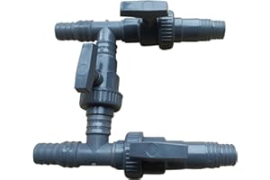 SPIRATO 3-Wege Bypass für Pool Solar und Wärmepumpe 32-38 mm Weiche mit 3 Absperrventilen