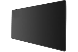 JIALONG Large Mouse Mat Gaming Mouse Pad XXL Comfortable Textured Micro-weave Cloth Surface for Laptop, Computer PC - 900x400mm Black