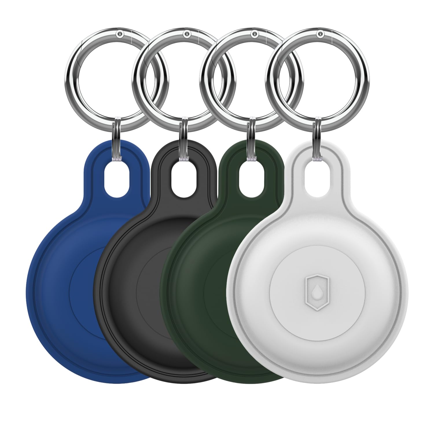 4PCS Airtag, Airtag Case Cover Holder [Fit Tightly Design] [Hold Air Tag Securely] Waterproof Airtag Keychain Shell Protective Case with Keychain
