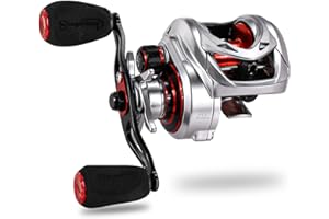 Sougayilang MAX Baitcasting Reel 8.0:1 High Speed Gear Ratio Fishing Reel 18LB Carbon Fiber Drag Baitcaster Reels with Magnetic Braking System for Saltwater Freshwater Fishing