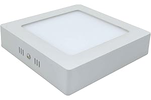 Plafón LED Cuadrado 30x30 cm,24W Blanca Cálida 3000k Panel LED Superficie Marco Blanco Alta Luminosidad Lámpara de Techo ONSSI LED