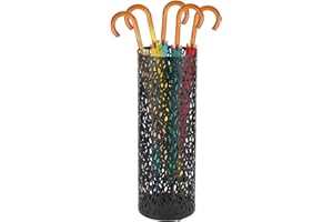 ATopoler Metal Umbrella Stand Rack,Umbrella Holder for Storage,Hollow Creative Decorative Umbrellas Stand for hallway storage Rack Home Hotel Office,6×6×16.5inch(black)