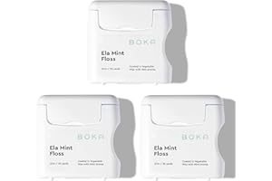 Boka Ela Mint Woven Dental Floss, Made from Natural Vegetable Wax, Teflon-Free, 27 Meters of Waxed Floss (Pack of 3)