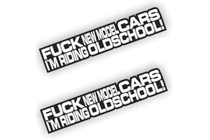 folien-zentrum 2 adesivi per auto Fuck New Model Cars I'm Riding Oldschool 18 x 3,5 cm Shocker JDM Tuning Decal Stickerbomb Croce Illest Racing Dapper Fun