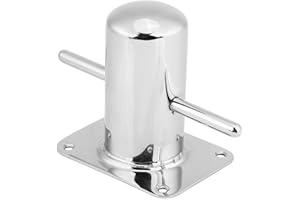 HLYJOON Borne de Bateau, 120mm * 90mm Taquet d'amarrage Embout D'amarrage de Bateau en Acier Inoxydable Samson Post Cross Bollard Mooring Bit pour Marine Yacht amarre barco