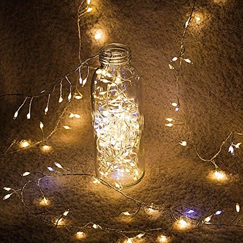 LED Fairy String Decorative Lights -Vaxiuja 120 Firecracker Double Color Lights for Bedroom, Wedding, Party, Room, Garden Christmas (Warm White)