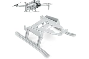 QIMEI-SHOP Train D'atterrissage Compatible avec DJI Mini 4 Pro Drone Landing Gear Élévateurs Pliable Extension Support de Hauteur pour Drones Gris