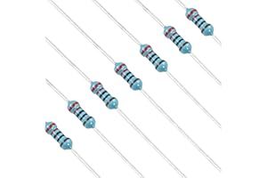 YOKIVE 100pcs 220 Ohm Resistor, 1/4W (0.25W) Metal Film Fixed Resistor, Tolerance +/-1% Resistors, ROHS Certificated