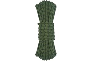 NewDoar Corde d'extérieur 6mm Accessoire 6M/15M/30M/50M Corde d'évacuation Multifonctionnelle pour Pêche à L'aimant Transport de Charges Lignes de Quai pour Voiliers, Camping, Randonnée, Transport