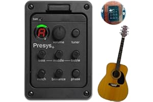 Nicoone 3-Band Acoustic Guitar EQ Equalizer Preamp Pickup Tuner Tool