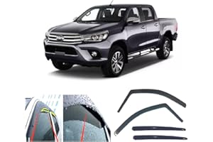 AC WOW 4 deflectores de viento para Toyota HiLux de 4 puertas 2015 2016 2017 2018 2019 2020 2021 2022 2023 2024 2025