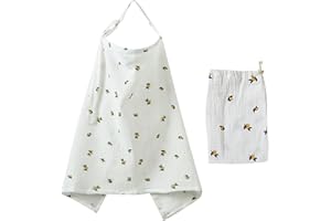 MEYUXG Breastfeeding Cover,Muslin Nursing Cover Up for Baby Breastfeeding,Soft and Breathable Breast Outdoor Feeding Cover for Mum (Lemon)