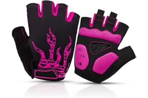 BTNEEU Guantes Ciclismo Medio Dedo Guantes MTB Cortos, Guantes Ciclismo Verano Guantes MTB Gel Antideslizante Transpirable, Guantes Bicicleta Montaña Carretera para Hombre y Mujer