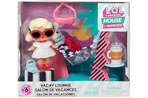 L.O.L. SURPRISE! LOL Surprise OMG House of Surprises - VACAY LOUNGE - Include una bambola da 7,6 cm con 8 sorprese - Da collezionare - Età: 4+ anni.
