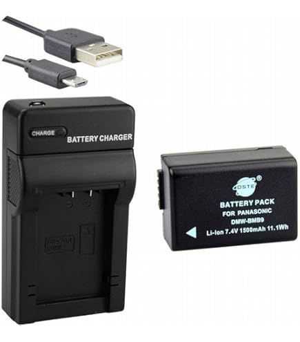 Caricatore Dual USB Per Batterie Panasonic DMW-BMB9E - Ricarica 2 Batterie Contemporaneamente - Foto 13