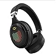 BATMAN Bluetooth Rechargeable Wireless Headset with flashing LED, Bluetooth 5.0, Mic, FM, Aux, SD Card Slot, Extra Bass with Adjustable Headband & Foldable Earcups for Portability TM-BTH600