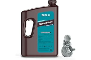 SUNLU 4kg 3D Printer Resin, Fast Curing Standard 3D Printer Resin for LCD/DLP/SLA, 395-405nm UV Curing Photopolymer Resin, Low Shrinkage & High Precision, 4000g Grey